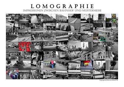 Lomographie Basel, sw/farbig, vom Bahnhof bis zur Musstermesse