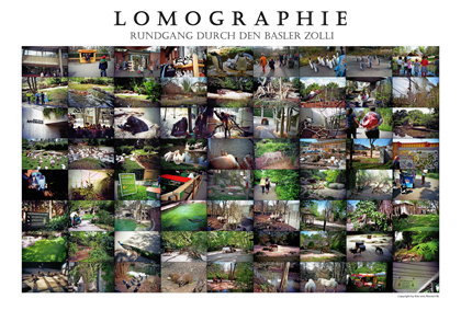 Lomographie, farbig, Rundgang durch den Basler Zolli